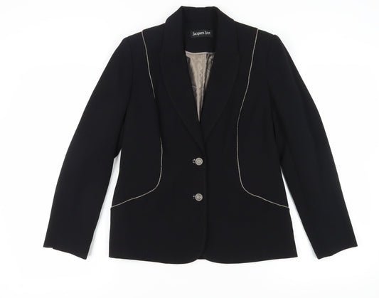 Womens UK Size 10 Jacques Vert Regular Black Blazer