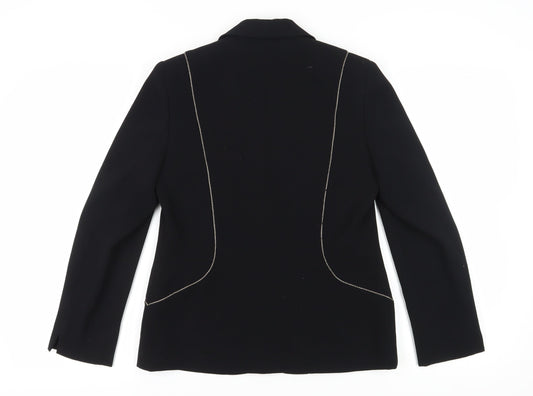 Jacques Vert Women's Black Blazer Size 10 Classic Fit