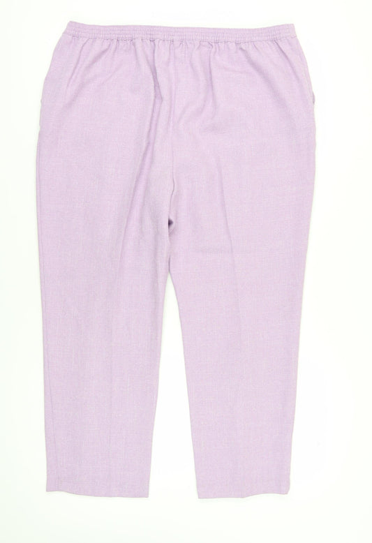 Womens UK Size 22 Honor Millburn Regular Fit Dress Pants Purple Trousers