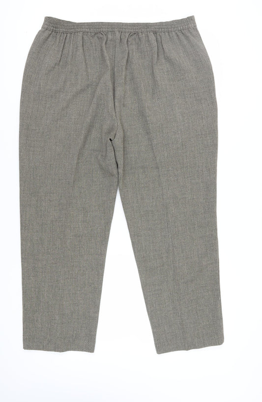Womens UK Size 22 Honor Millburn Classic Fit Straight Grey Trousers
