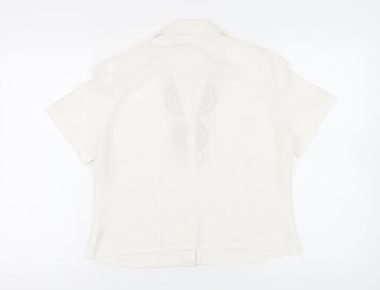 Womens UK Size 14 Eastex White Button-Up