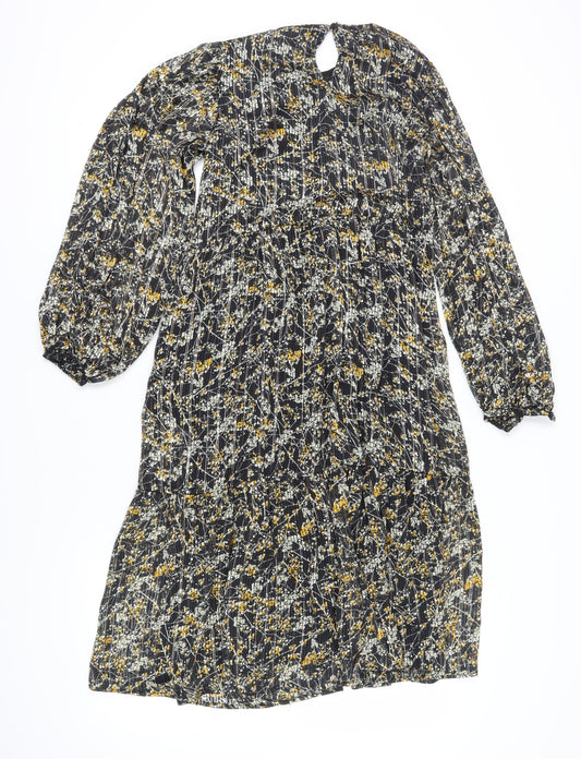 Zara Women's Multicoloured Floral A-Line Dress XS