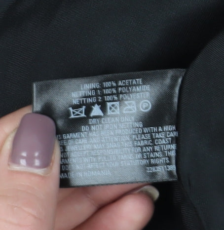 Coast Women's Black Geometric Skirt Size 16