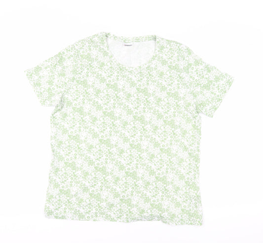 Womens UK Size L Damart Green Basic T-Shirt