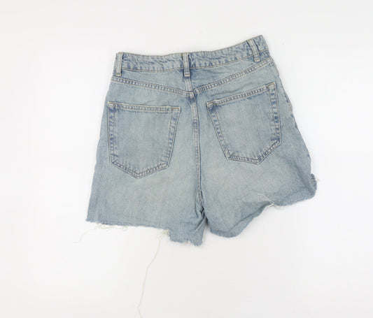 Topshop Women's Blue Denim Cut-Off Shorts Size 10