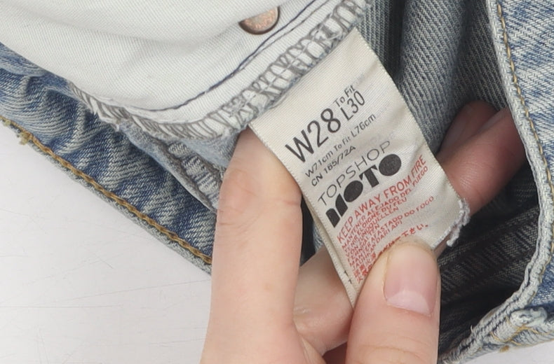 Topshop Women's Blue Denim Cut-Off Shorts Size 10