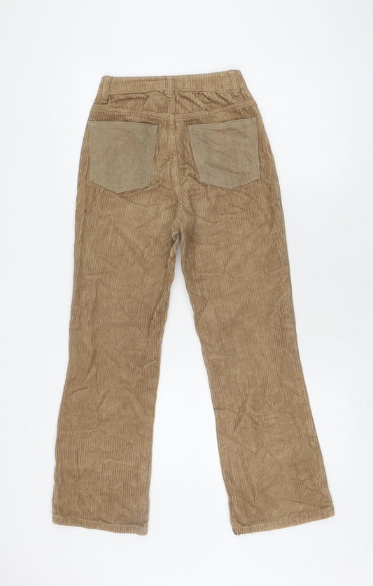 Womens UK Size 4 ASOS Regular Fit Chino Brown Trousers