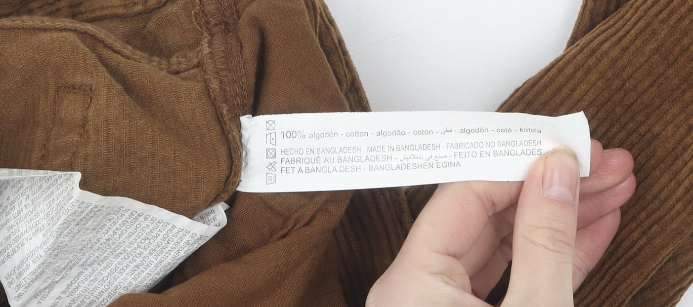 LFTDNM Men's Brown Corduroy Trousers Size 40