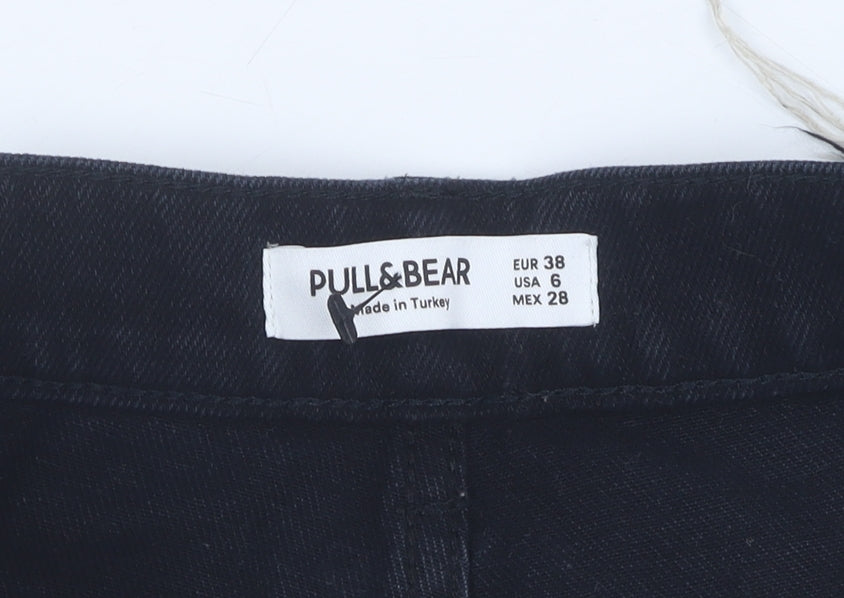 Pull&Bear Women's Black Beige Straight Jeans, Size 10