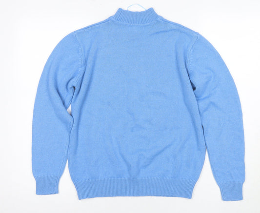 Damart Women's Blue Pullover Jumper S High Neck