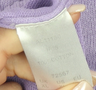 Cotton Traders Men's Purple V-Neck Pullover XL