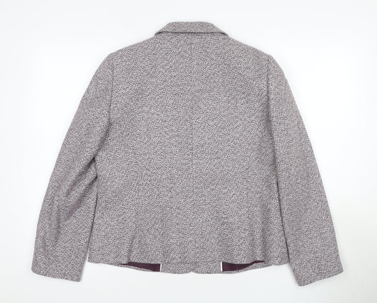 Eastex Women's Grey Suit Jacket, Size 14, Lined Shawl Lapel