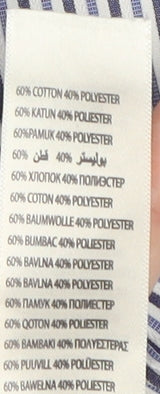 Thomas Nash Men's Blue Striped Classic Fit Dress Shirt