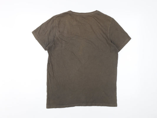 Jack & Jones Men's Brown Graphic Print T-Shirt M