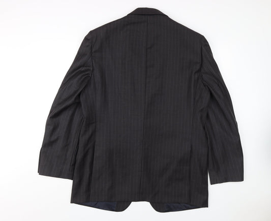 Austin Reed Men's Black Striped Blazer 44 Regular Fit