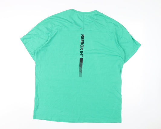 Reebok Men's Green XL T-Shirt with Logo