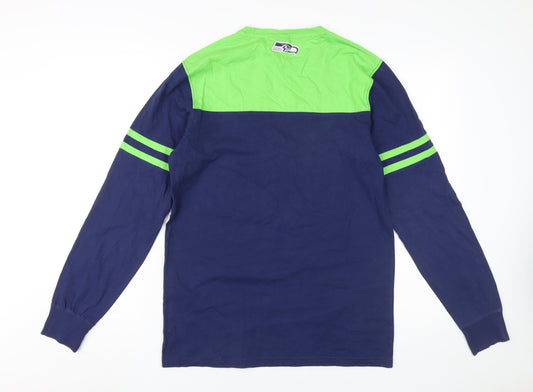 NFL Team Apparel Men’s Blue S Colourblock T-Shirt