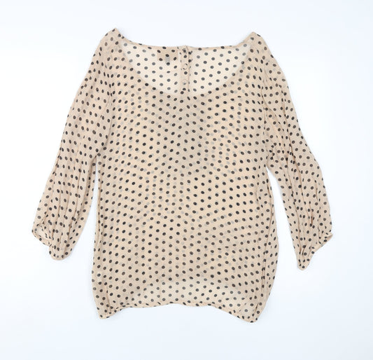 Womens UK Size 12 River Island Beige Blouse