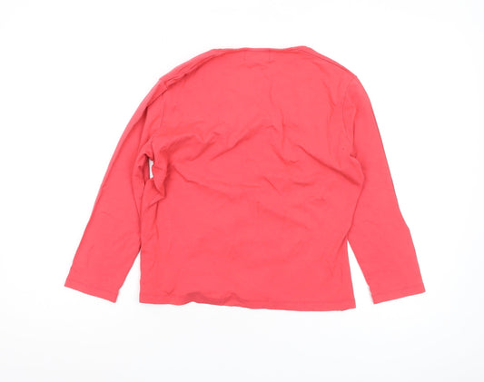 Womens UK Size 4 Paul Costelloe Red T-Shirt