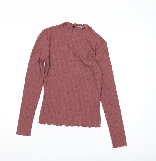 Womens UK Size XS Only Red Basic Blouse