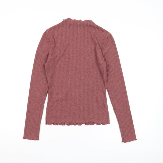 Womens UK Size XS Only Red Basic Blouse
