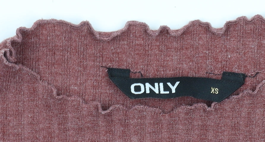 Womens UK Size XS Only Red Basic Blouse
