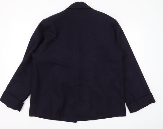 Lakeland Women's Black Wool Blazer, Size 12, Classic Style