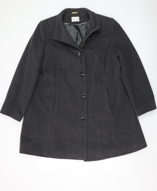 Womens UK Size 16 Eastex Grey Overcoat