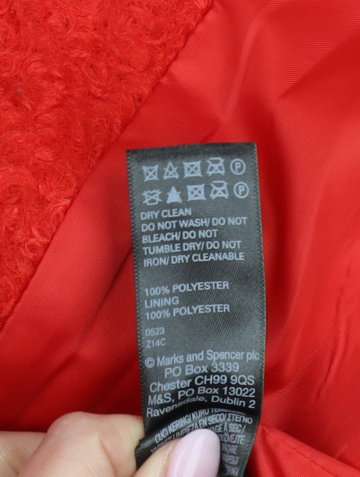 Marks & Spencer Women's Red Overcoat Size 12