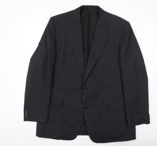 Mens UK Size 46 Aquascutum Regular Black Suit Jacket