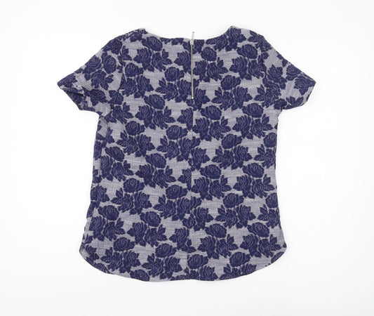 Womens UK Size 10 Marks and Spencer Blue Tunic Blouse