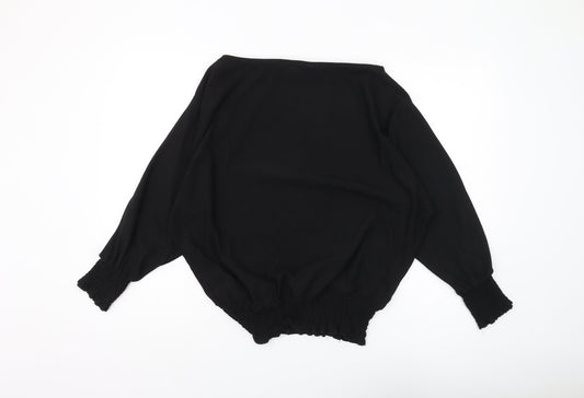 Womens UK Size 14 Lipsy Black Basic Blouse