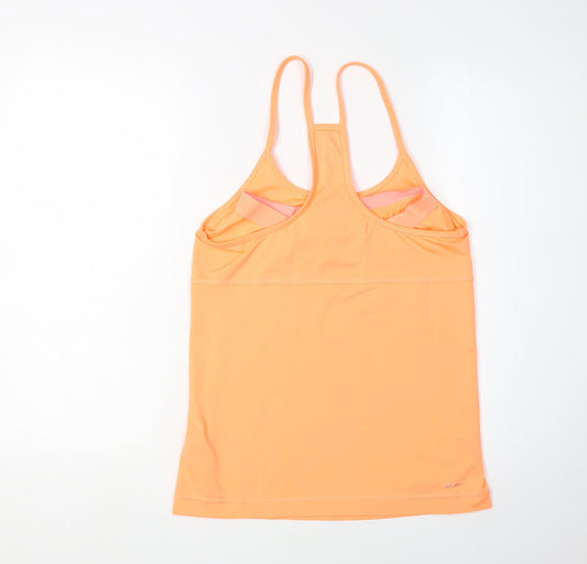 Adidas Womens Orange Tank Top M Athletic Fit