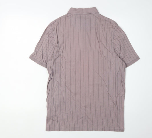 Ted Baker Men's Purple Striped Polo Shirt M
