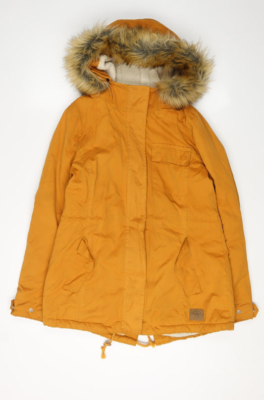 Womens UK Size 8 SoulCal & Co Orange Parka Coat