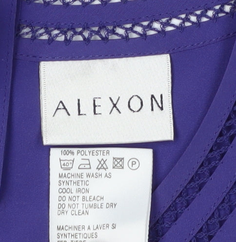 Alexon Women's Purple Blouse, UK 16, Short Sleeve