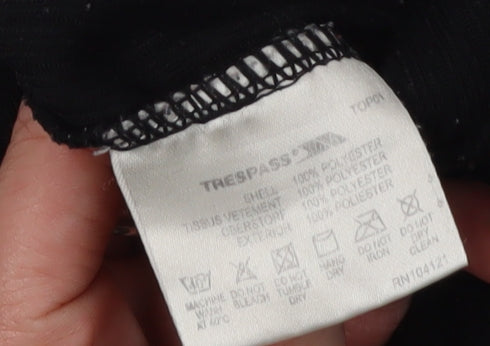 Trespass Men's Black 1/4 Zip Sweatshirt XS