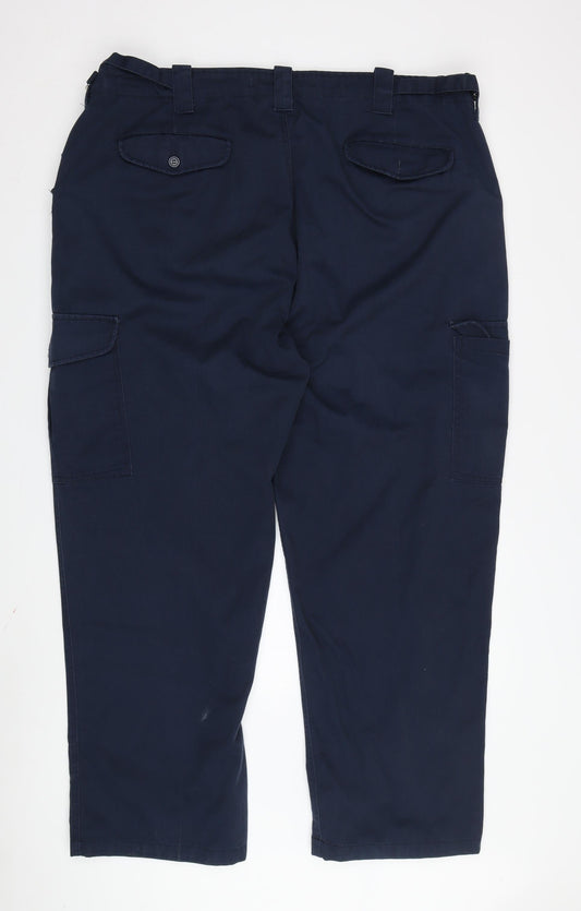 TB Clothing Men's Blue Cargo Trousers, 42 Regular Fit