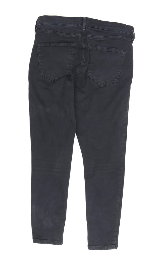 Topshop Women's Black Skinny Jeans Size 12 Stretch