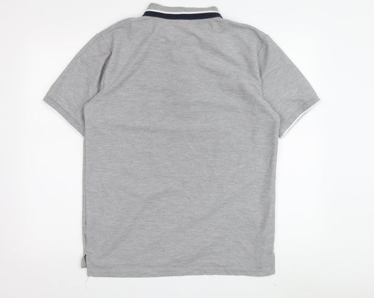 Slazenger Men's Grey M Polo Shirt Short Sleeve Casual