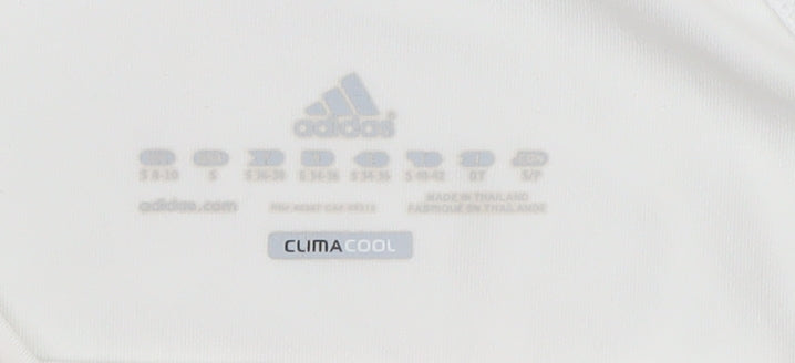 Adidas Women's White Athletic T-Shirt, Small, Breathable