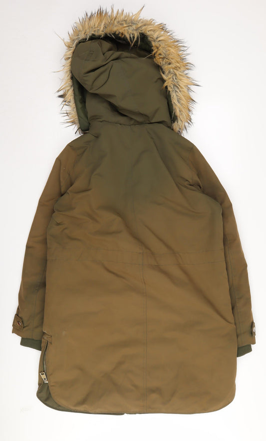 Womens UK Size 10 Miss Selfridge Green Parka Coat