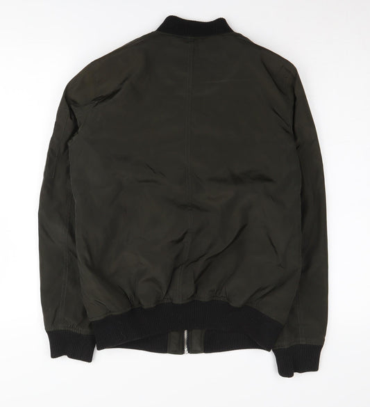 New Look Women's Green Bomber Jacket Size 10
