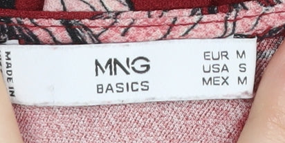 MNG Women’s Red Floral Playsuit, Size M, Summer Sleeveless