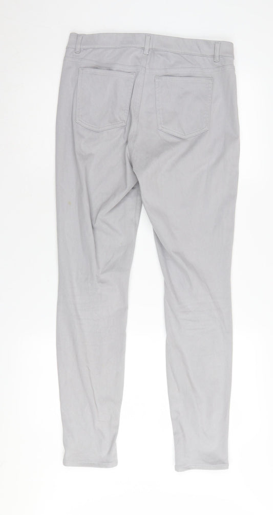Uniqlo Womens Grey Straight Jeans Size L Pockets