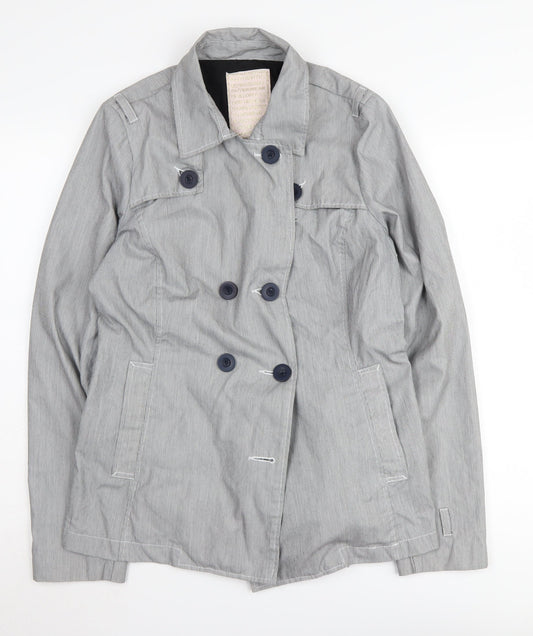 Womens UK Size 16 River Island Grey Pea Coat