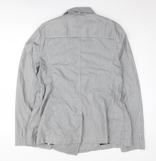 Womens UK Size 16 River Island Grey Pea Coat