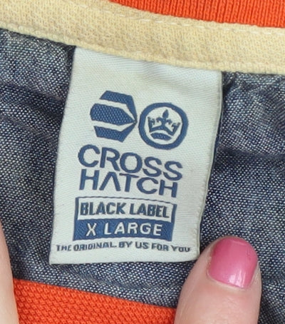 Crosshatch Men's Orange XL Polo Shirt