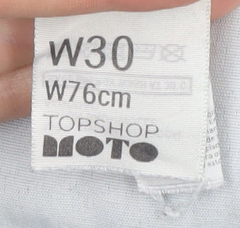 Topshop Women's Blue Cut-Off Denim Shorts, Size 30, Summer Casual