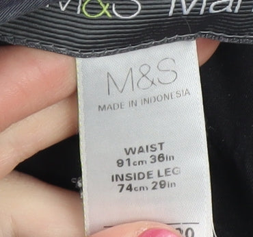 Marks and Spencer Men's Black Chino Trousers